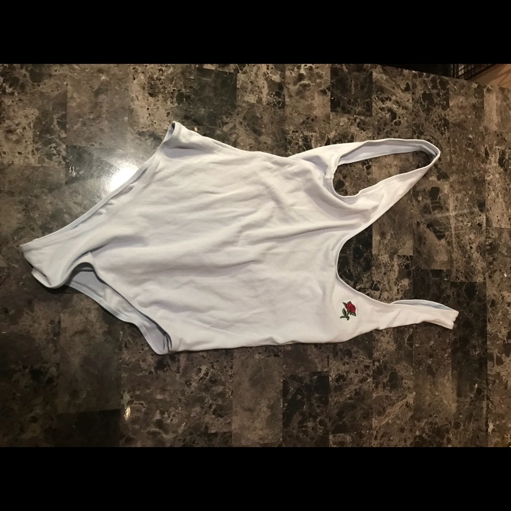 LA Hearts baby blue body suit size small